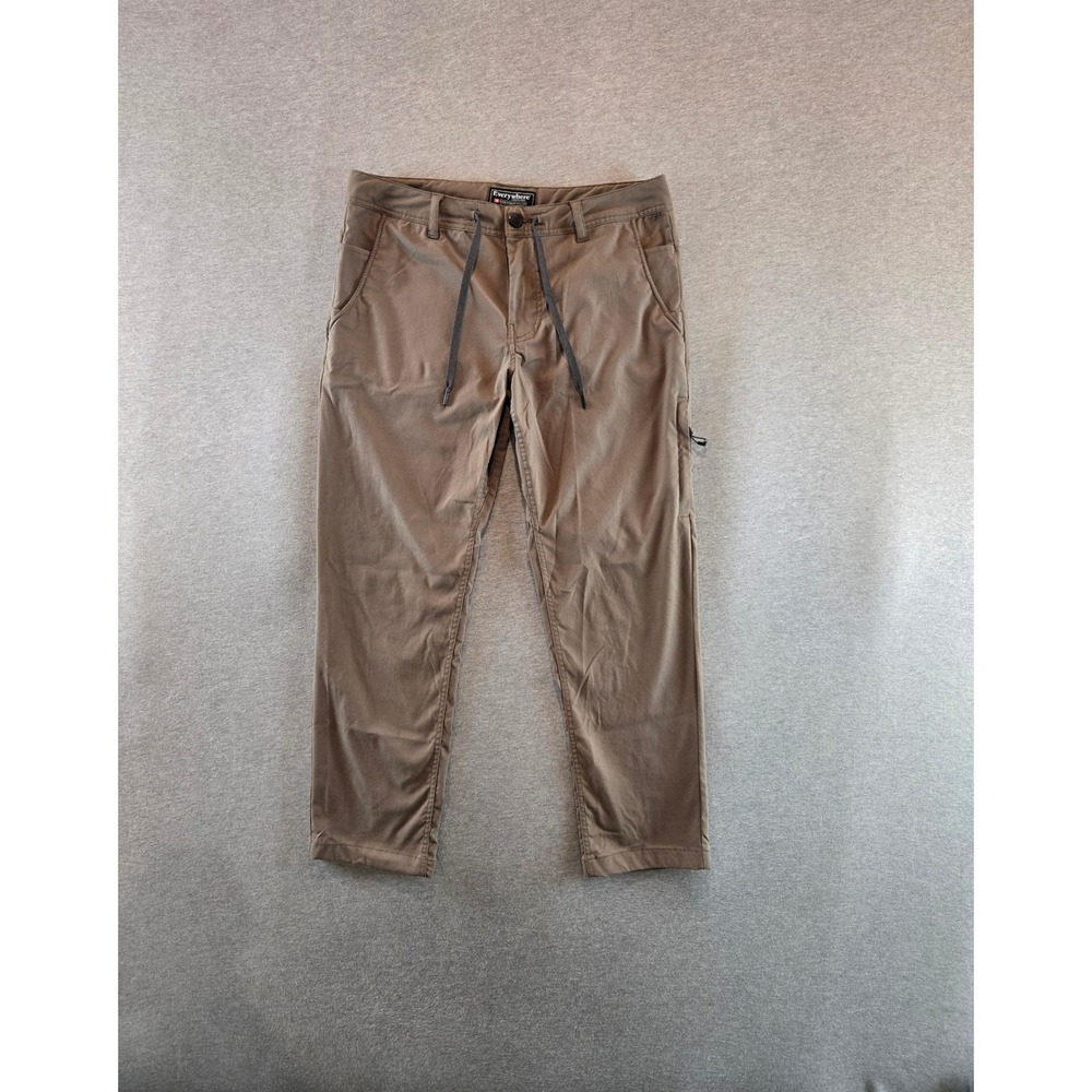 686 Everywhere Pant Mens 32x28 Khaki Brown Slim Fit Technical Gorpcore Stretch